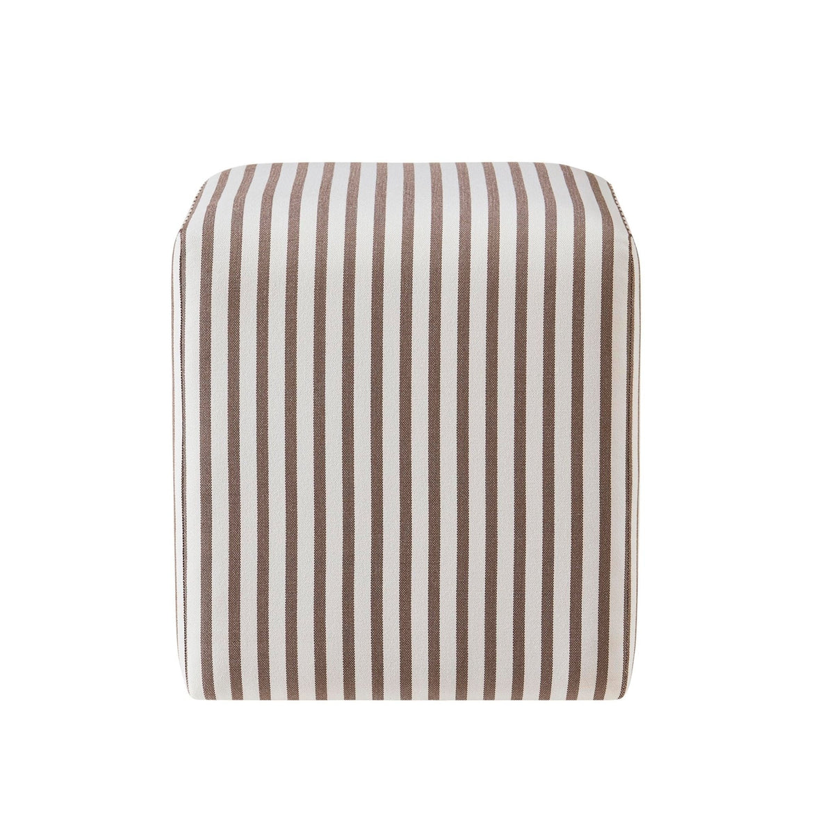 Dusklia - Delilah Pouffe - Chocolate Stripe
