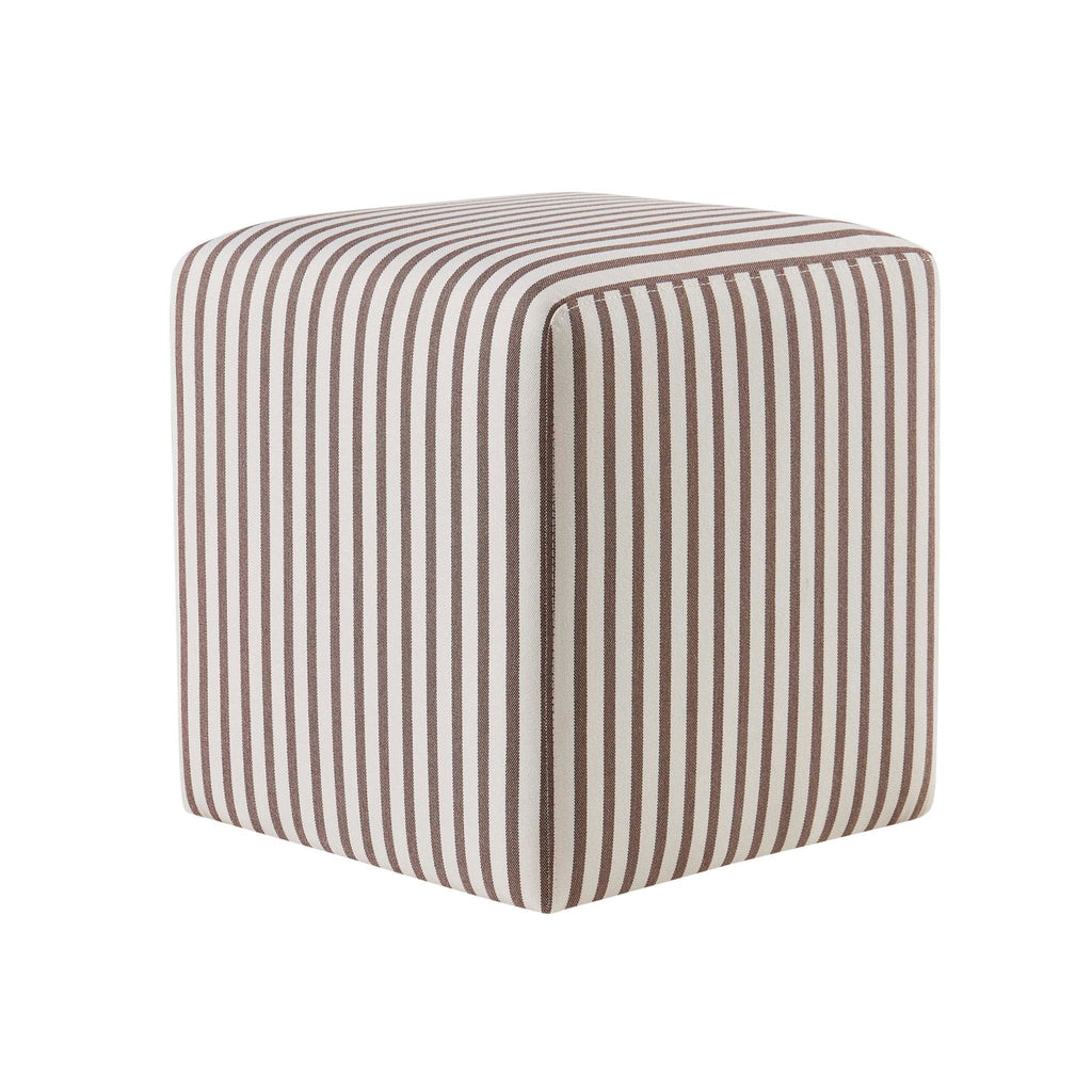 Dusklia - Delilah Pouffe - Chocolate Stripe