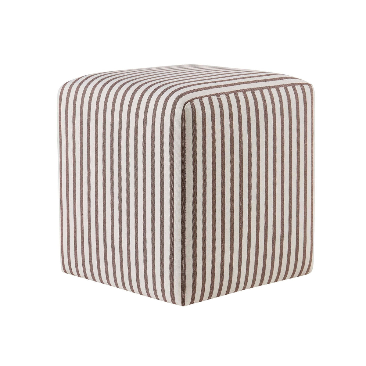Dusklia - Delilah Pouffe - Chocolate Stripe