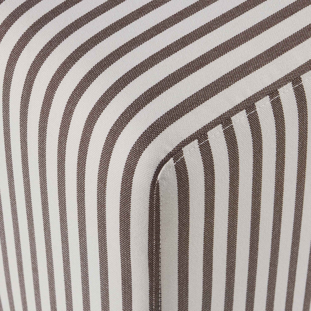 Dusklia - Delilah Pouffe - Chocolate Stripe