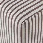 Dusklia - Delilah Pouffe - Chocolate Stripe