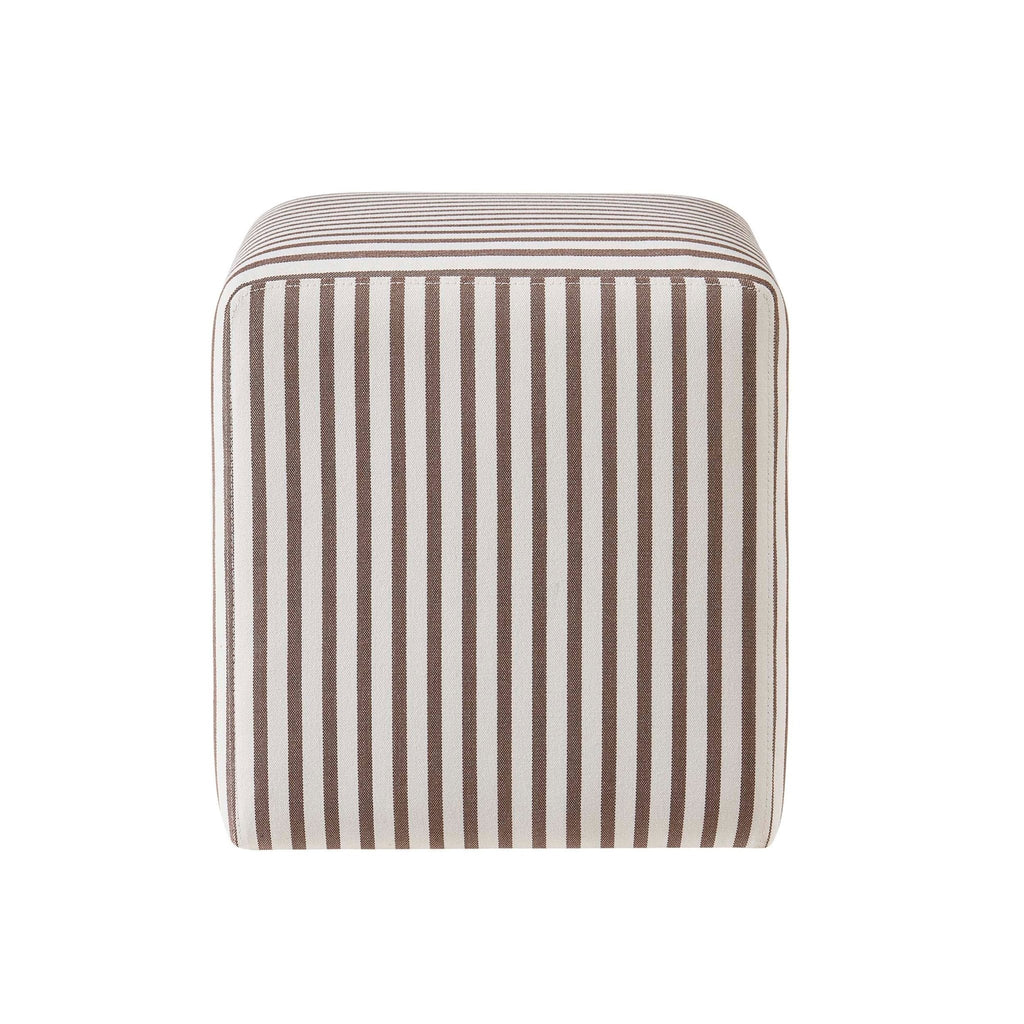 Dusklia - Delilah Pouffe - Chocolate Stripe