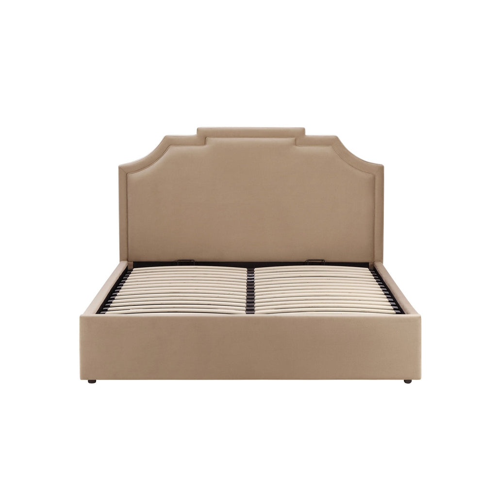 Dusklia - Delphi Ottoman Storage Bed - Latte