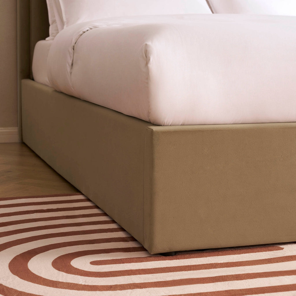 Dusklia - Delphi Ottoman Storage Bed - Latte