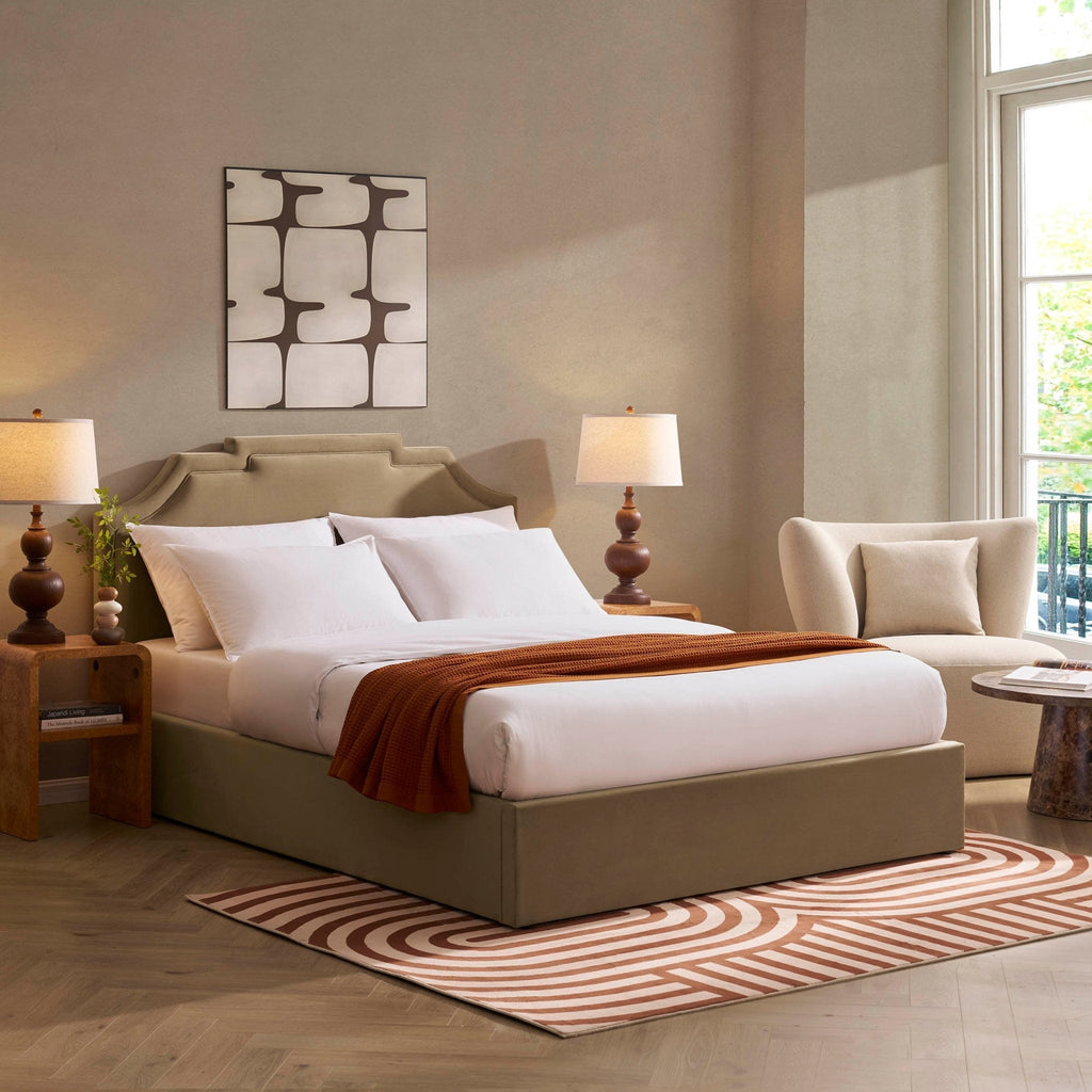 Dusklia - Delphi Ottoman Storage Bed - Latte