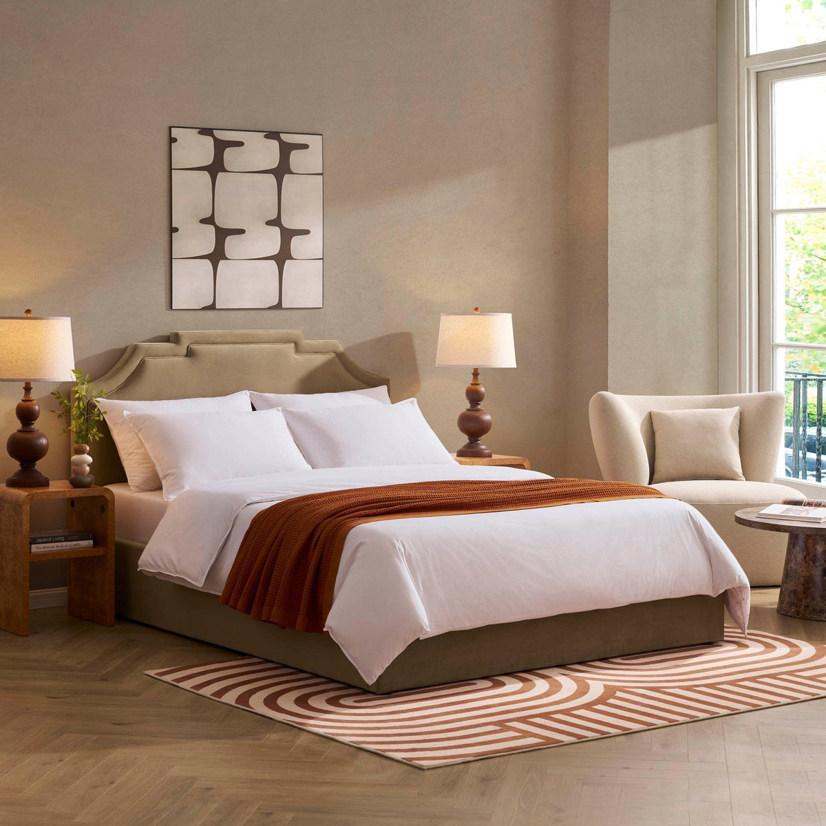 Dusklia - Delphi Ottoman Storage Bed - Latte