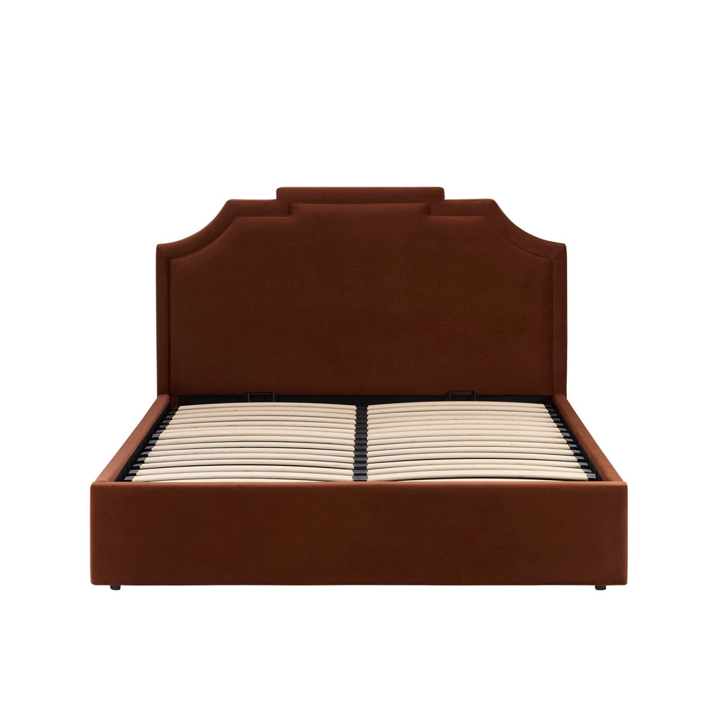 Dusklia - Delphi Ottoman Storage Bed - Terracotta
