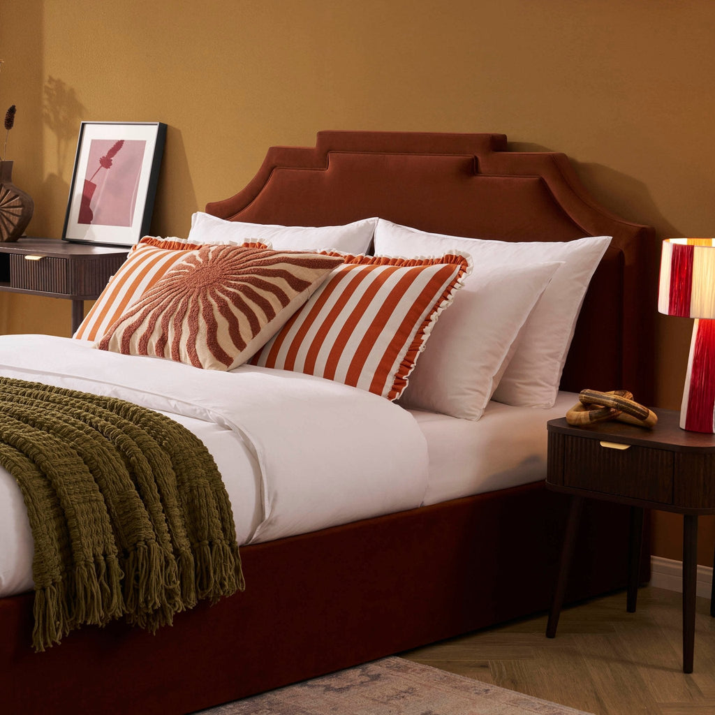 Dusklia - Delphi Ottoman Storage Bed - Terracotta