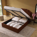 Dusklia - Delphi Ottoman Storage Bed - Terracotta