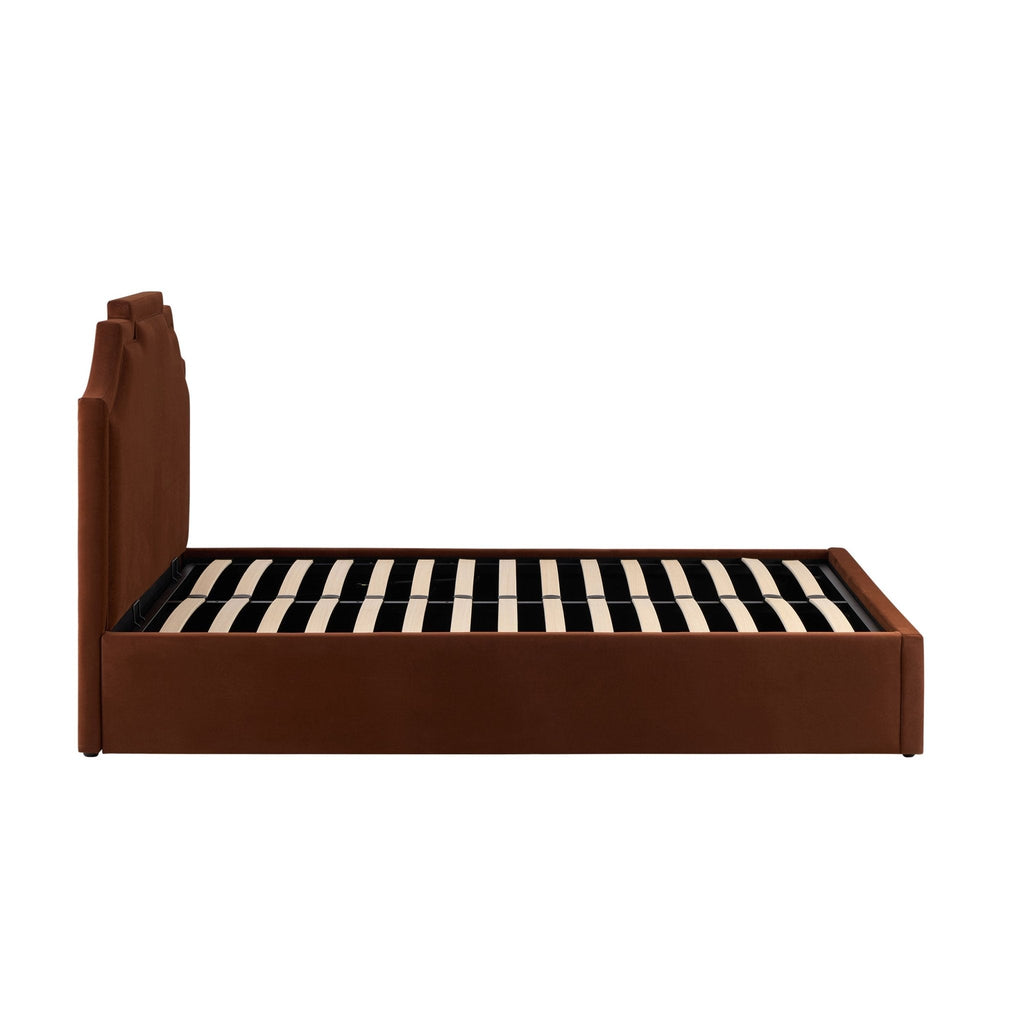 Dusklia - Delphi Ottoman Storage Bed - Terracotta