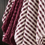 Dusklia - Delphine Waffle Set of 3 Tea Towels - Berry