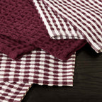 Dusklia - Delphine Waffle Set of 3 Tea Towels - Berry