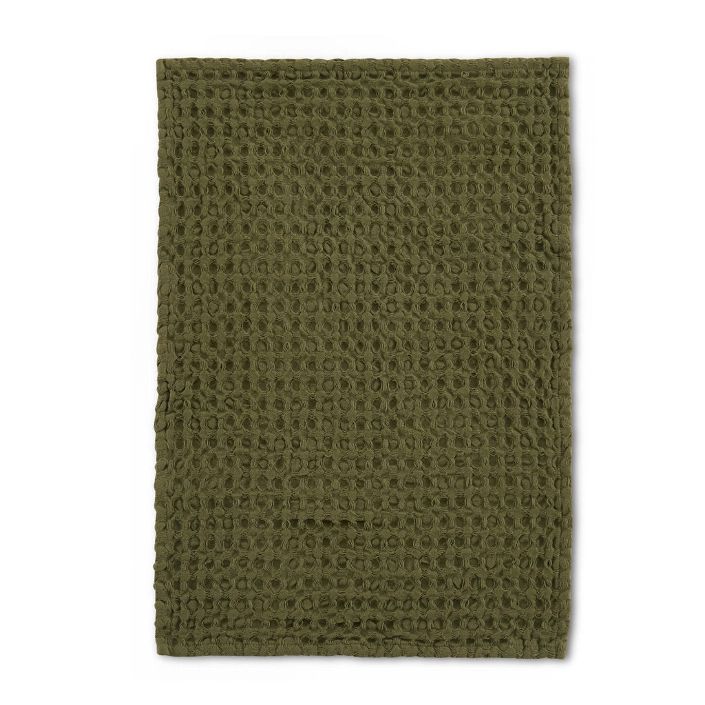Lot de 3 torchons Delphine - Vert olive