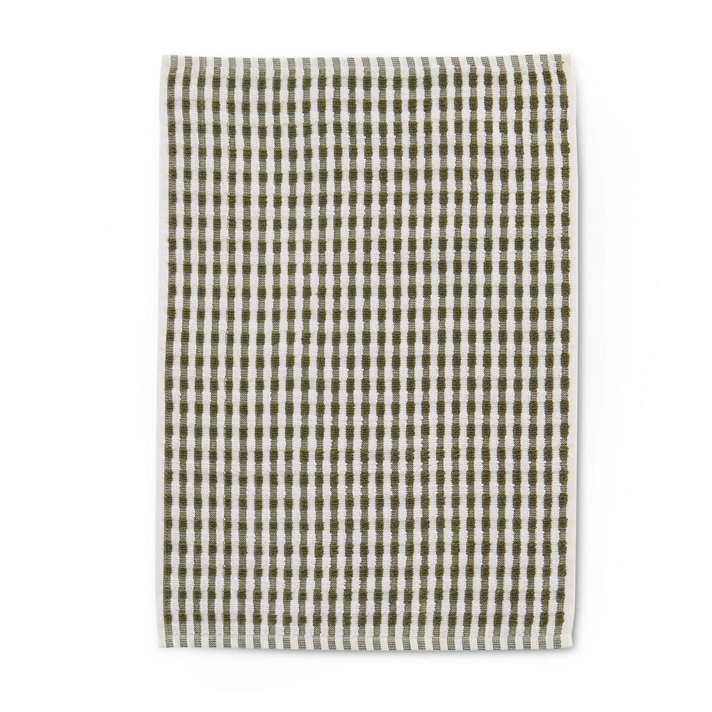 Lot de 3 torchons Delphine - Vert olive