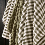 Dusklia - Delphine Waffle Set of 3 Tea Towels - Olive Green