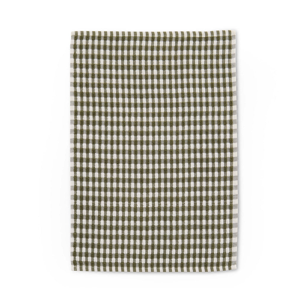 Lot de 3 torchons Delphine - Vert olive