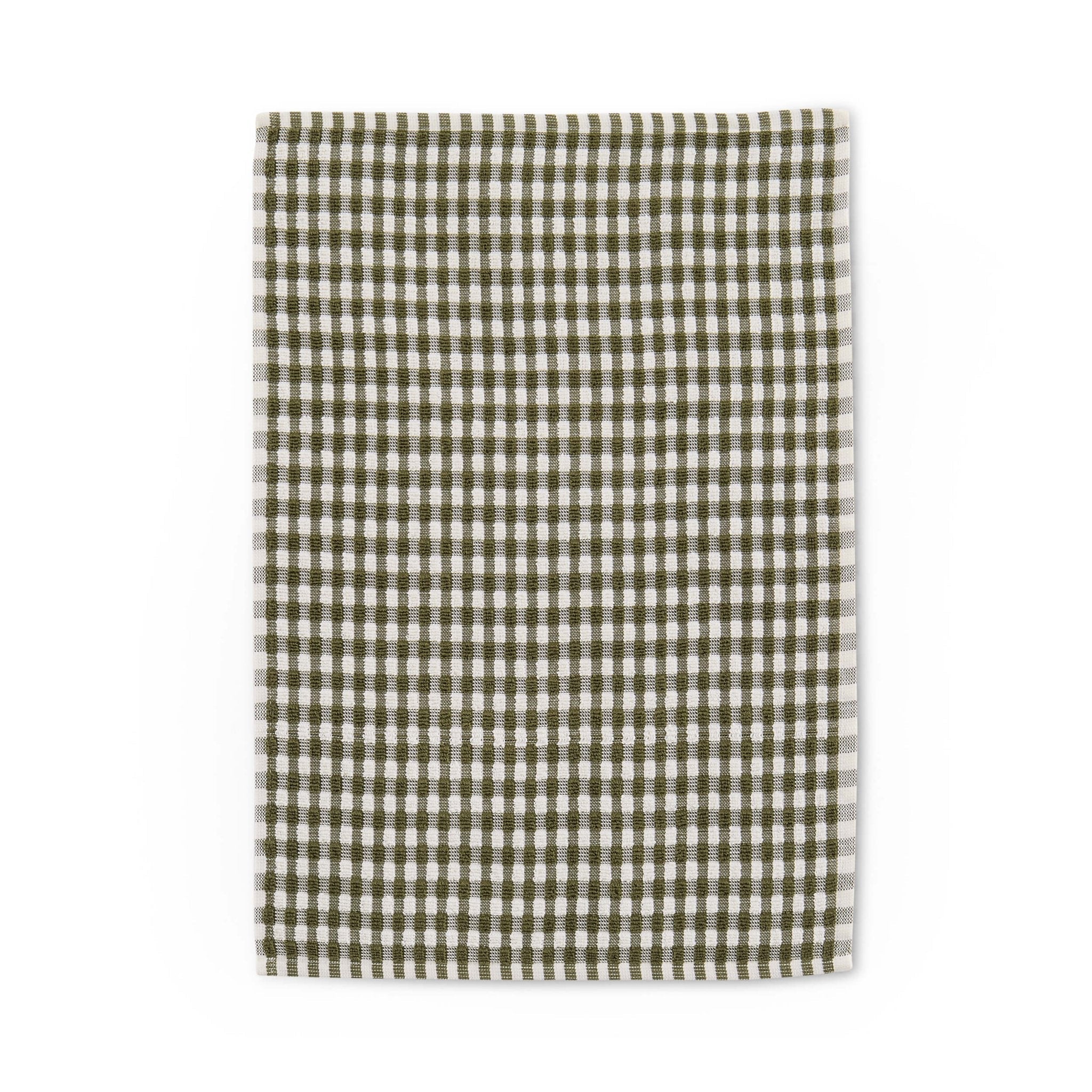 Lot de 3 torchons Delphine - Vert olive
