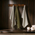 Lot de 3 torchons Delphine - Vert olive