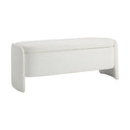 Dusklia - Didsbury Boucle Curved Storage Bench - Off White
