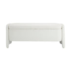 Dusklia - Didsbury Boucle Curved Storage Bench - Off White