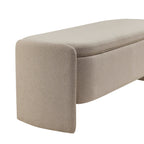 Dusklia - Didsbury Curved Storage Bench - Oatmeal