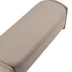 Dusklia - Didsbury Curved Storage Bench - Oatmeal