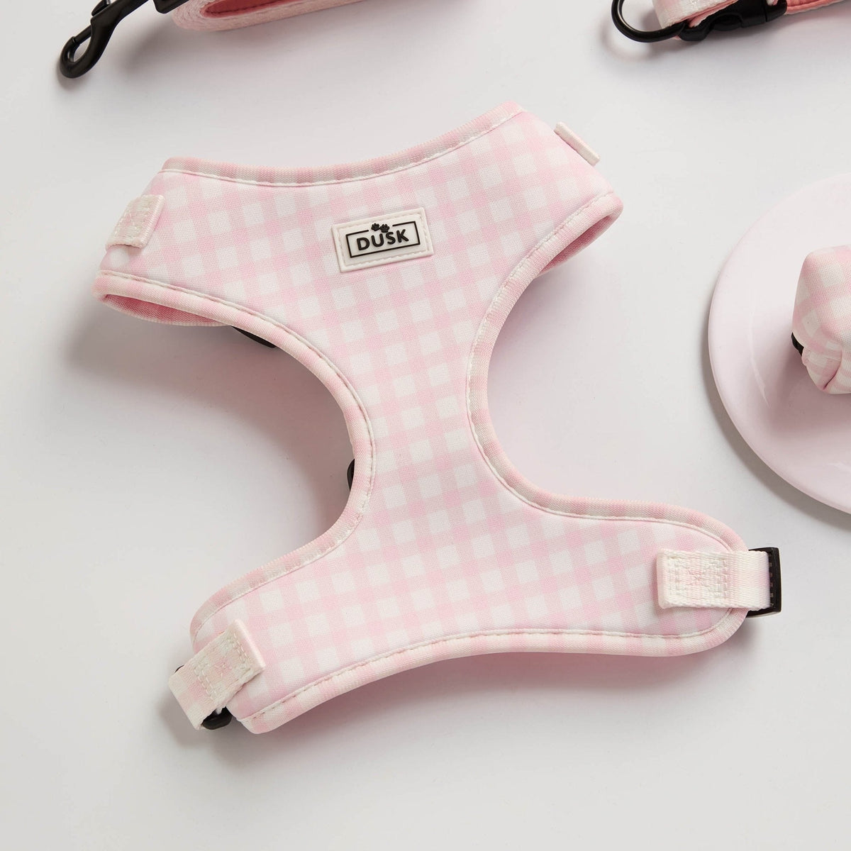 Dusklia - Dog Harness, Lead, Collar Set - Size Small - Pink