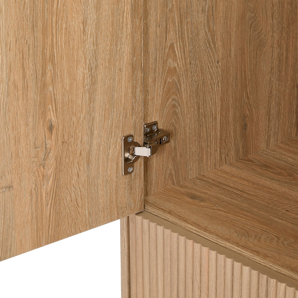 Dusklia - Dora 2 Door Wardrobe with Drawer - Light Wood