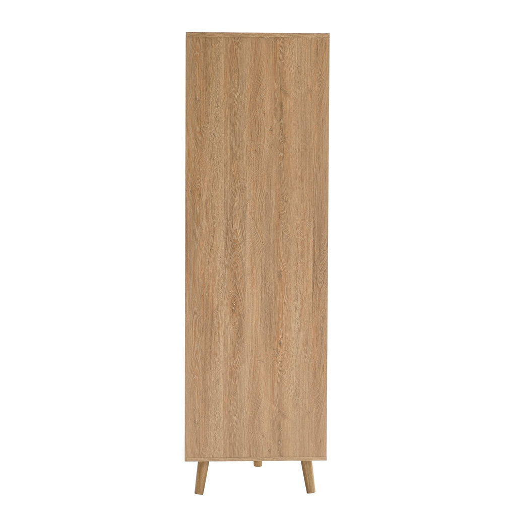 Dusklia - Dora 2 Door Wardrobe with Drawer - Light Wood