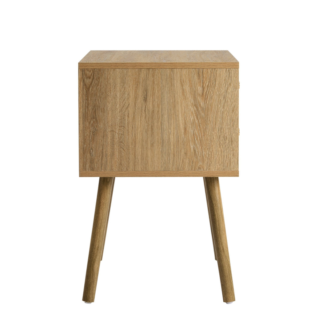 Dusklia - Dora 2 Drawer Nightstand - Light Wood