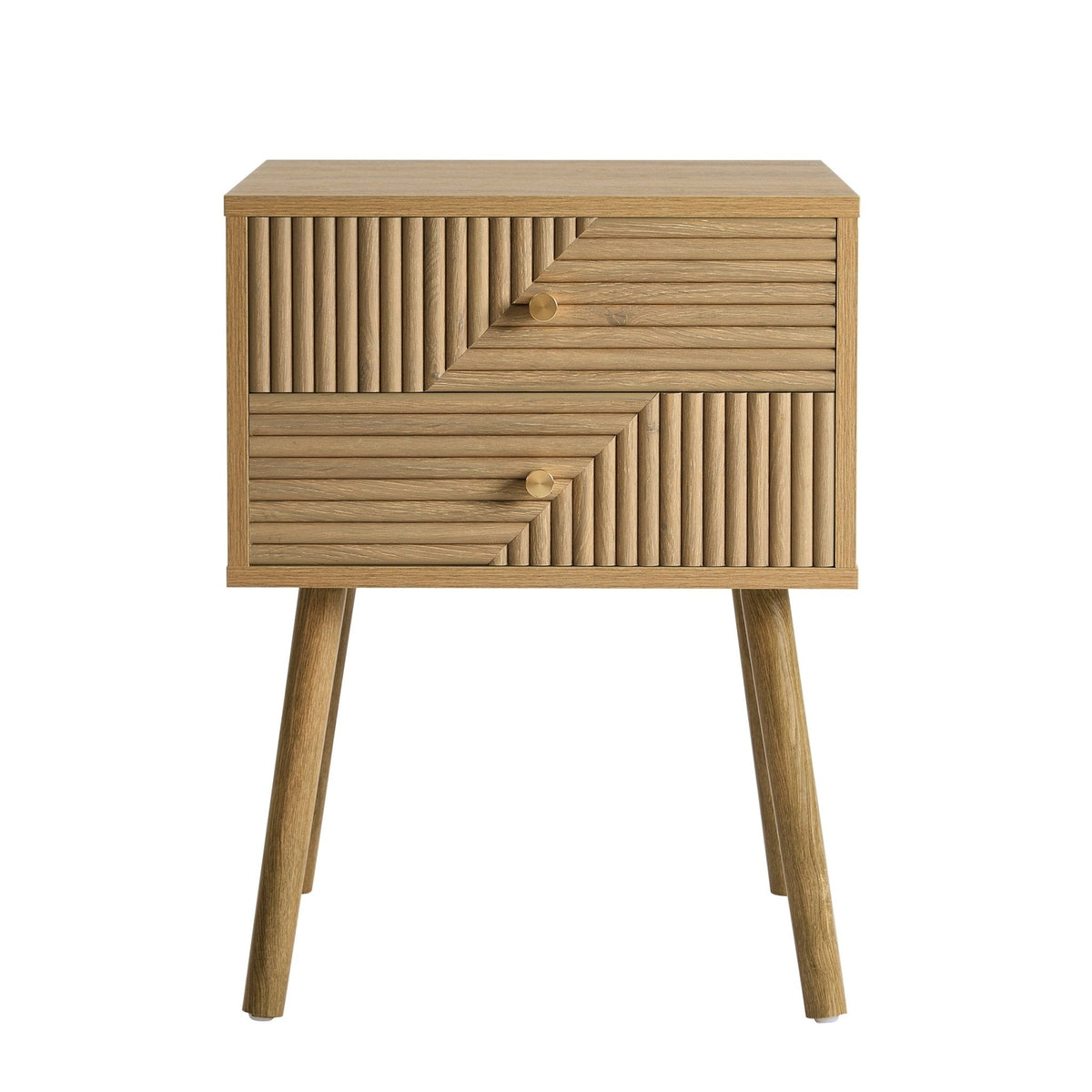 Dusklia - Dora 2 Drawer Nightstand - Light Wood