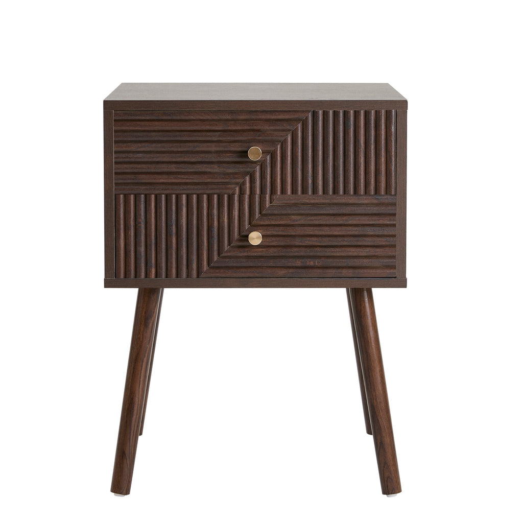 Dusklia - Dora 2 Drawer Nightstand - Walnut