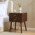 Dusklia - Dora 2 Drawer Nightstand - Walnut