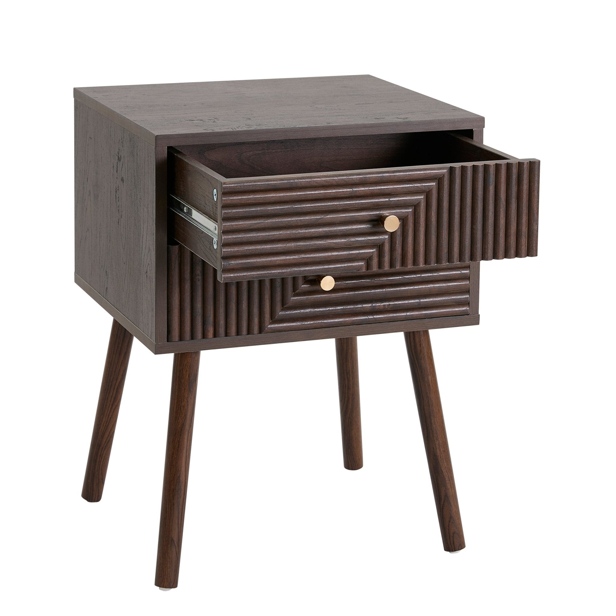 Dusklia - Dora 2 Drawer Nightstand - Walnut