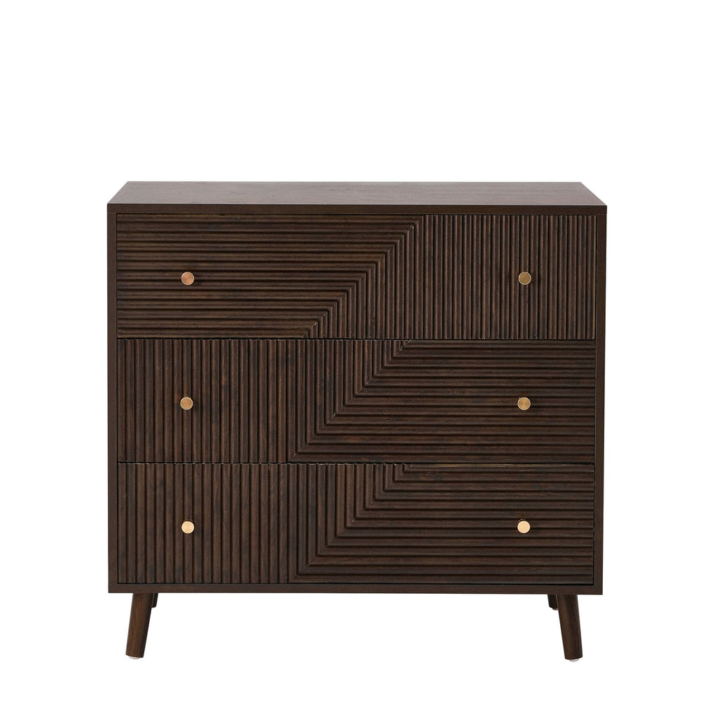Dusklia - Dora 3 Drawer Chest - Walnut