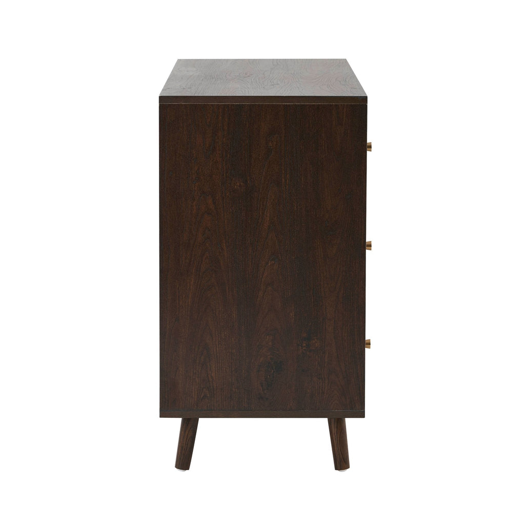 Dusklia - Dora 3 Drawer Chest - Walnut