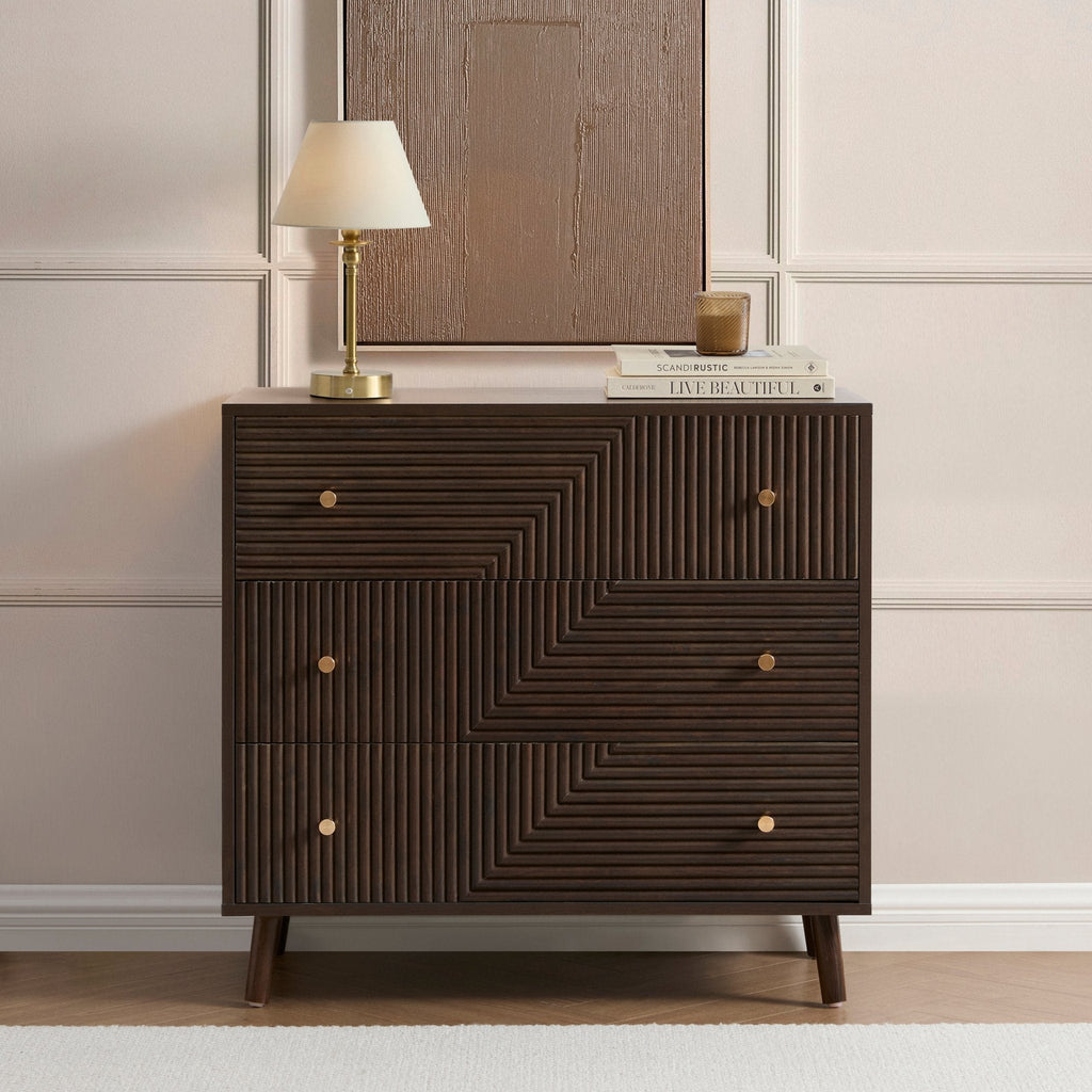 Dusklia - Dora 3 Drawer Chest - Walnut