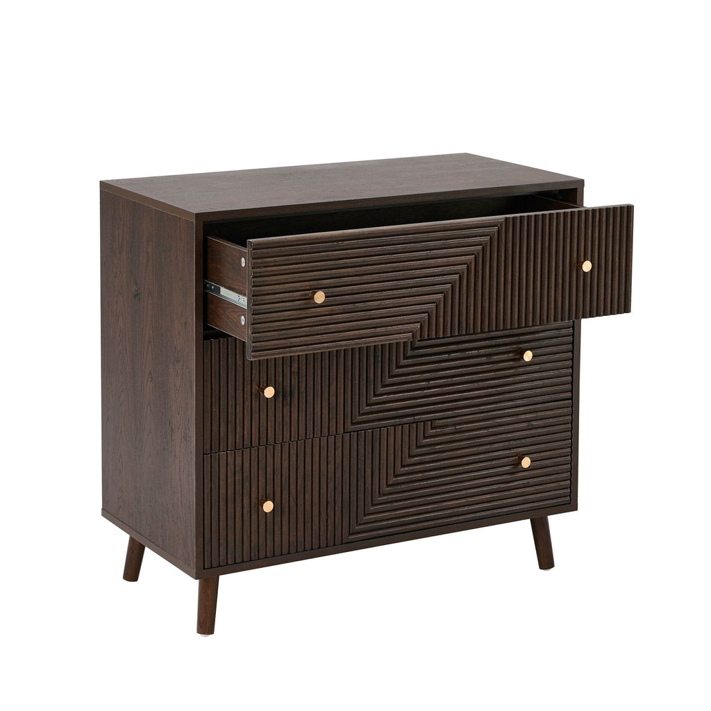 Dusklia - Dora 3 Drawer Chest - Walnut