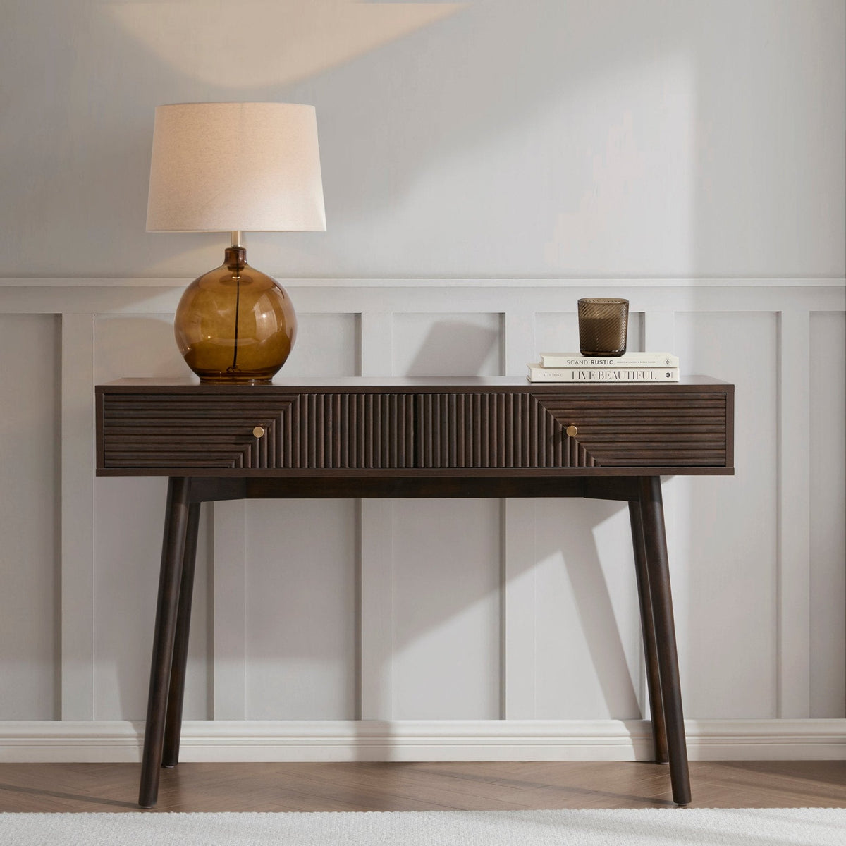 Dusklia - Dora Dressing Table Console - Walnut