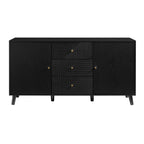 Dusklia - Dora Large Sideboard with Drawers - Black
