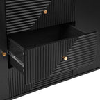 Dusklia - Dora Large Sideboard with Drawers - Black