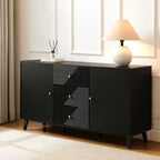 Dusklia - Dora Large Sideboard with Drawers - Black