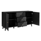Dusklia - Dora Large Sideboard with Drawers - Black