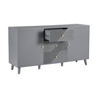 Dusklia - Dora Large Sideboard with Drawers - Light Grey