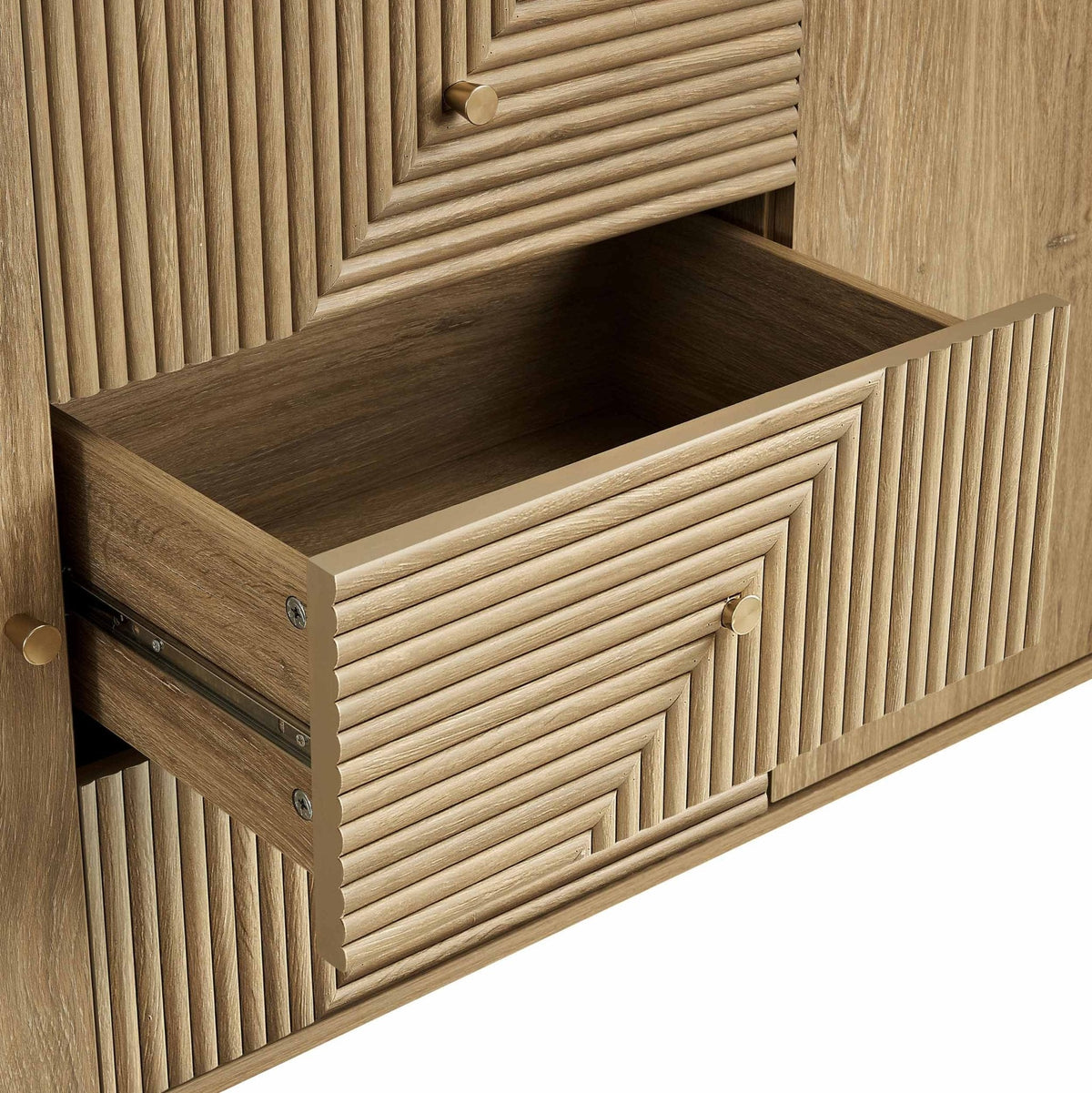 Dusklia - Dora Large Sideboard with Drawers - Light Wood