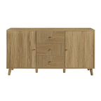 Dusklia - Dora Large Sideboard with Drawers - Light Wood