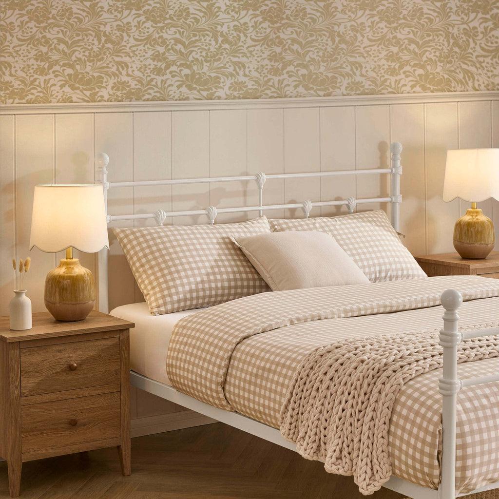 Dusklia - Dorset Metal Bed Frame - White