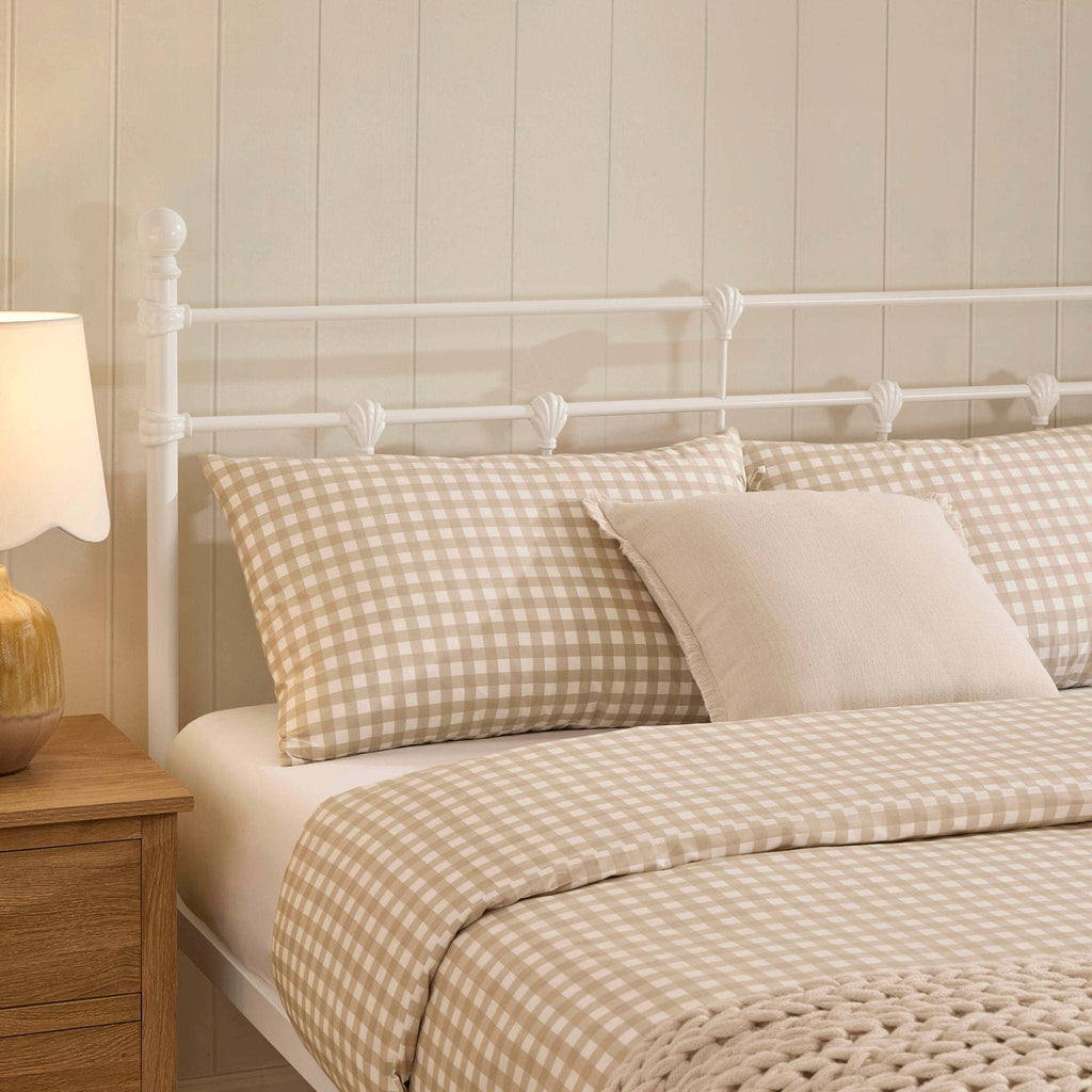 Dusklia - Dorset Metal Bed Frame - White