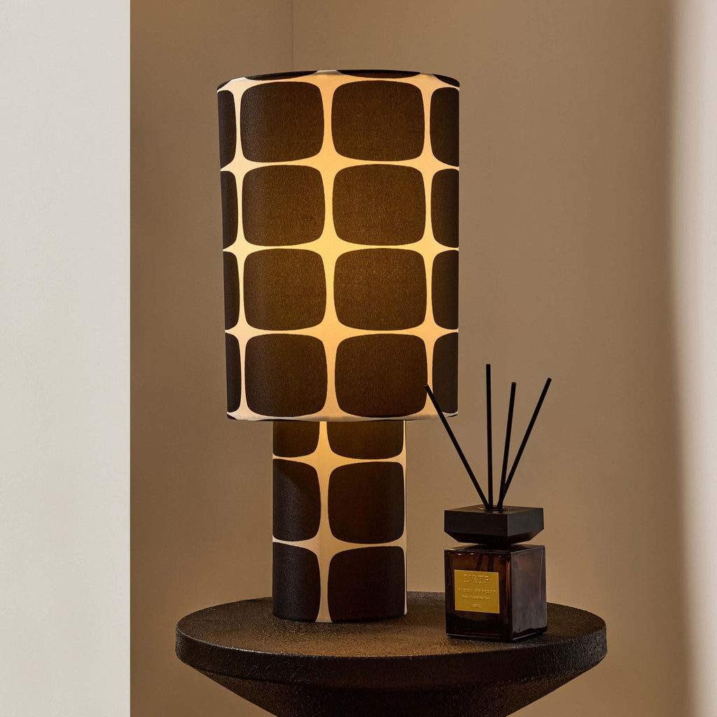Dusklia - Drew Geometric Table Lamp -  Black/White