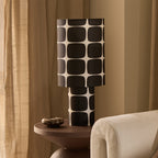 Dusklia - Drew Geometric Table Lamp -  Black/White